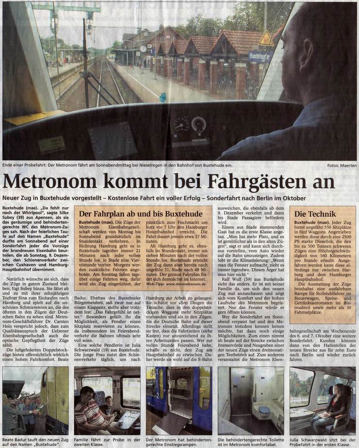 Buxtehuder Tageblatt 03.09.2007