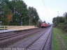 Hlzerne Verlngerung am neuen Bahnsteig 1